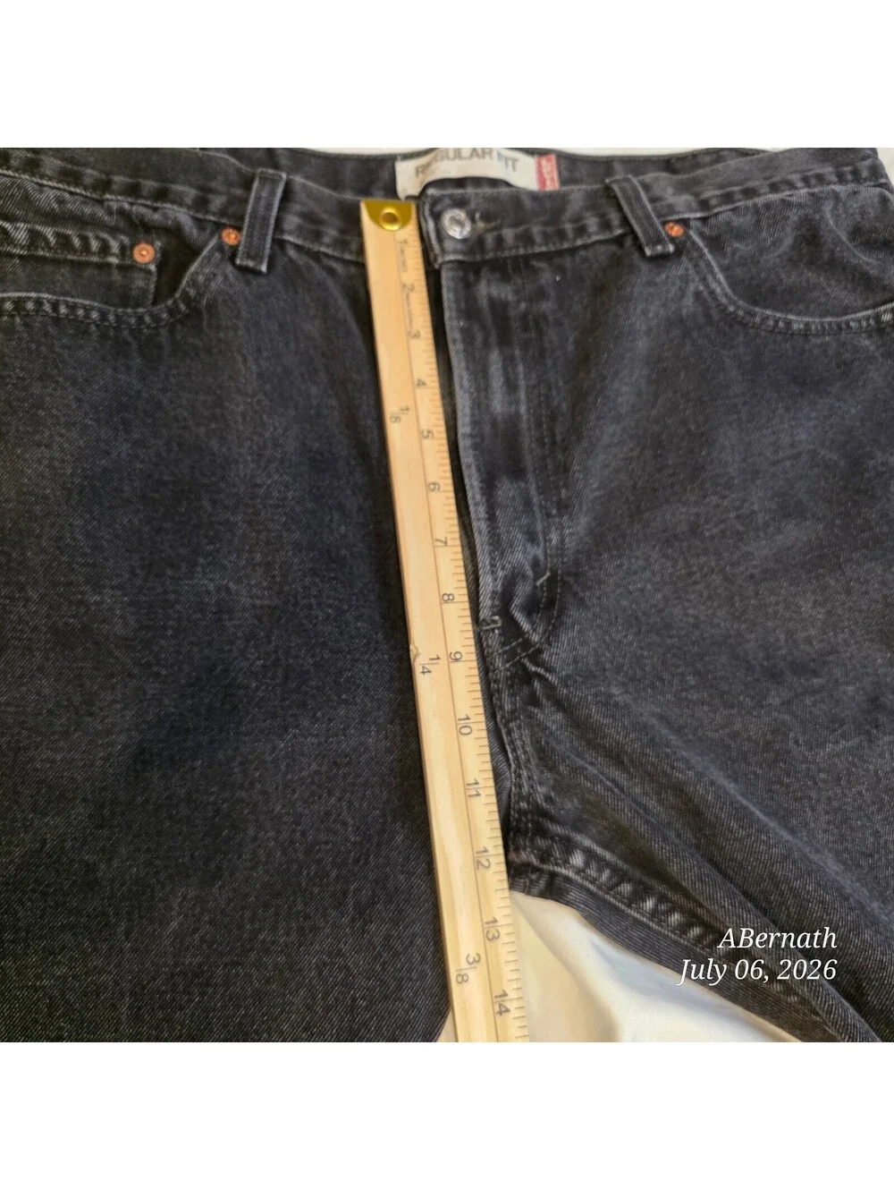 Vintage Levi's 505 Regular Fit Black Jeans W38 L34 Red Tab